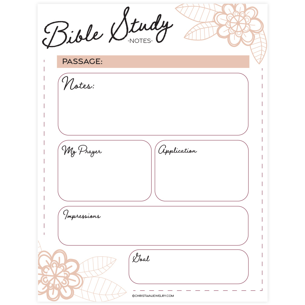 Bible Study Page - Flowers | Free Christian Printables regarding Free Printable Bible Study