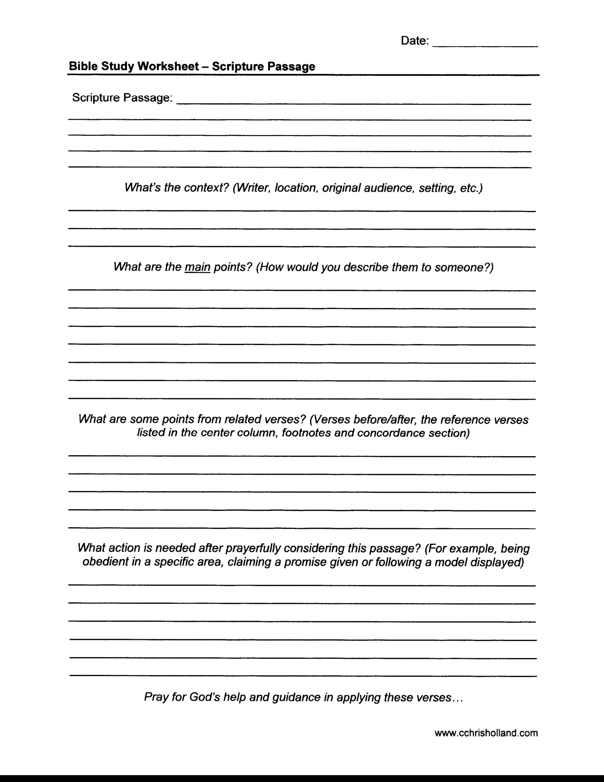 Bible Study Worksheets | Cchrisholland throughout Free Printable Bible Study Worksheets