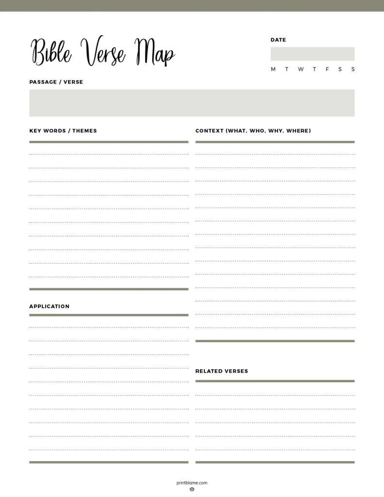 Bible Verse Mapping Template Pdf Free - 16 Bible Mapping Log with Bible Verse Mapping Free Printables