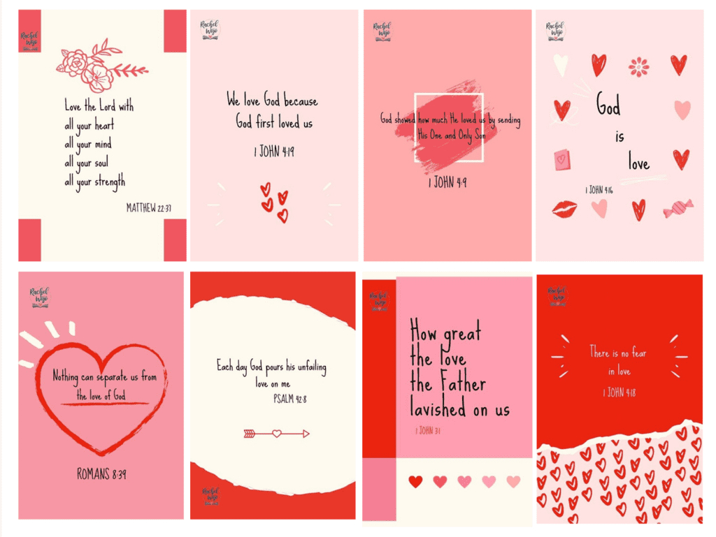 Bible Verse Valentine Printable - Rachel Wojo with regard to Scripture Valentines Free Printable