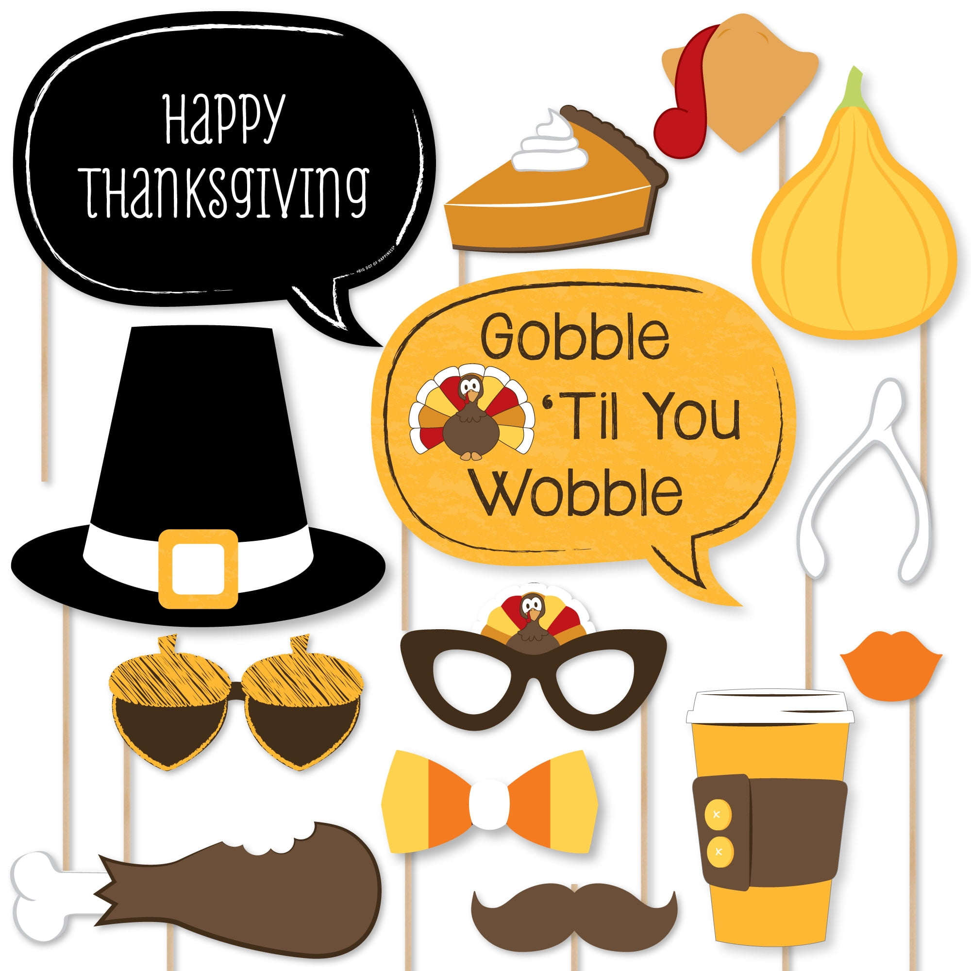 Big Dot Of Happiness Give Thanks - Thanksgiving Party Photo Booth inside Printable Thanksgiving Photo Booth Props