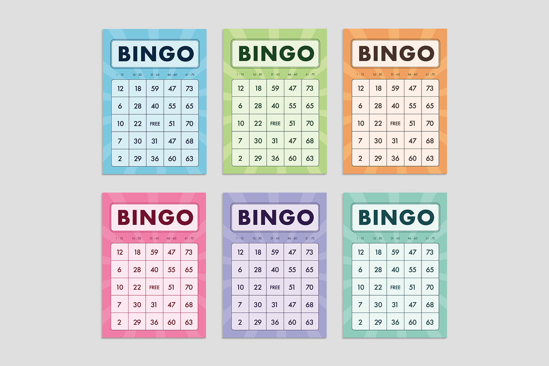 Bingo Cards Template - Brandpacks regarding Large Print Bingo Cards