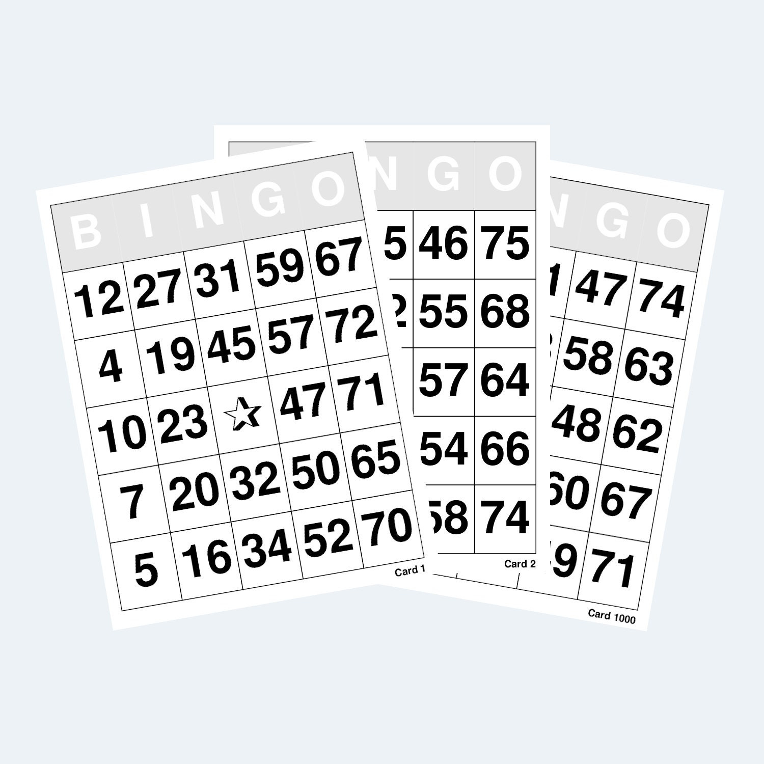 Bingo Karten - Printable - 4 Pro Seite – 1000 Karten - Etsy.de pertaining to 1000 Paper Bingo Cards