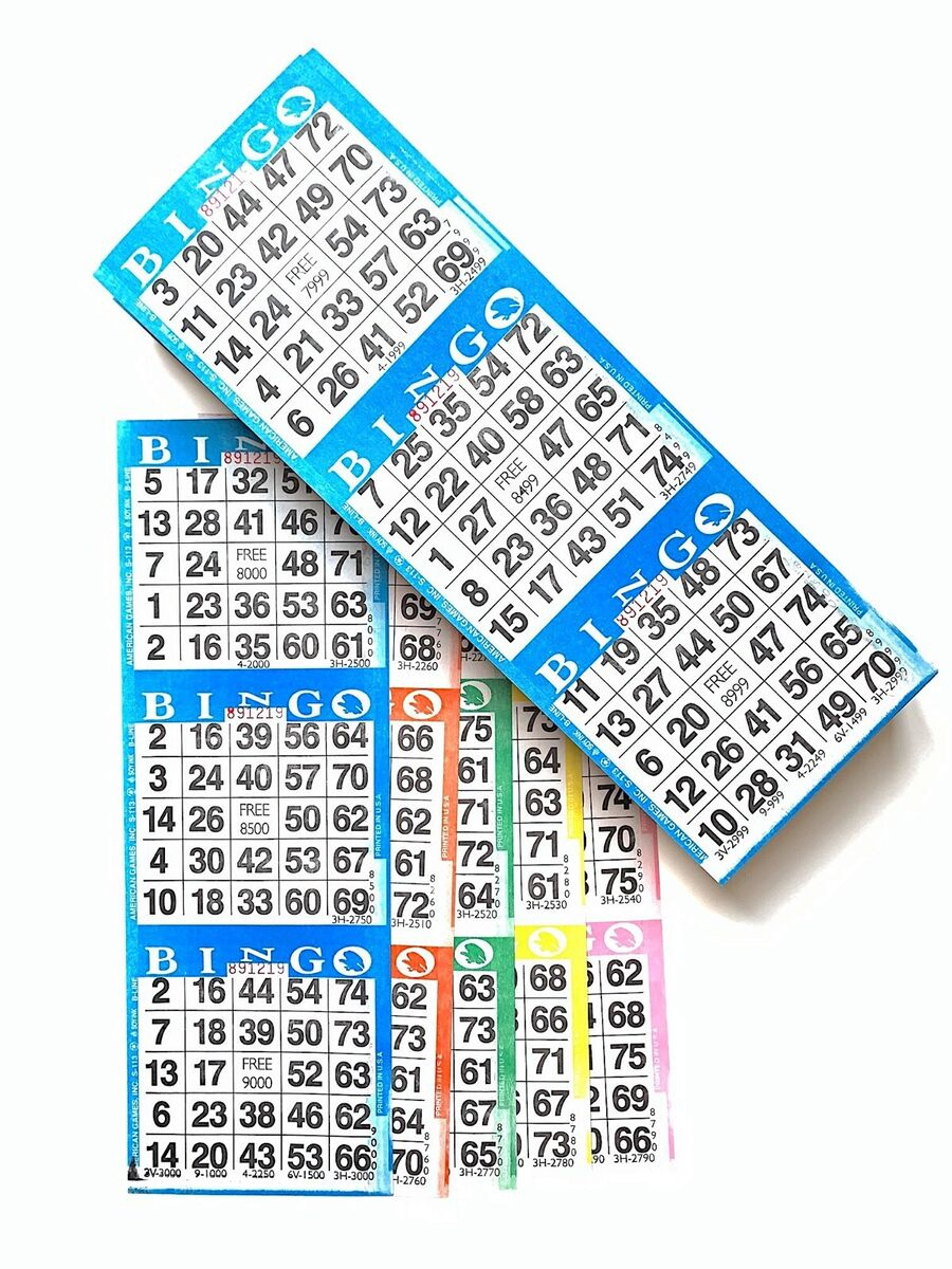 Bingo Paper Cards-50 Books- 3 On 20 Up Standard Rotation Colors within 1000 Paper Bingo Cards