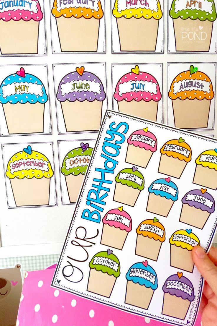 Birthday Cupcakes throughout Free Printable Birthday Cupcakes For Classroom Display