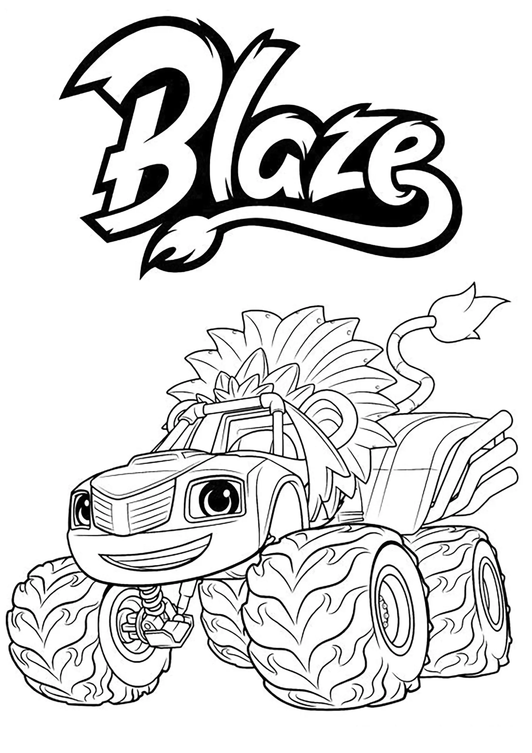 Blaze To Print And Color - Blaze And The Monster Machines Coloring with regard to Blaze Colouring Pages Printable