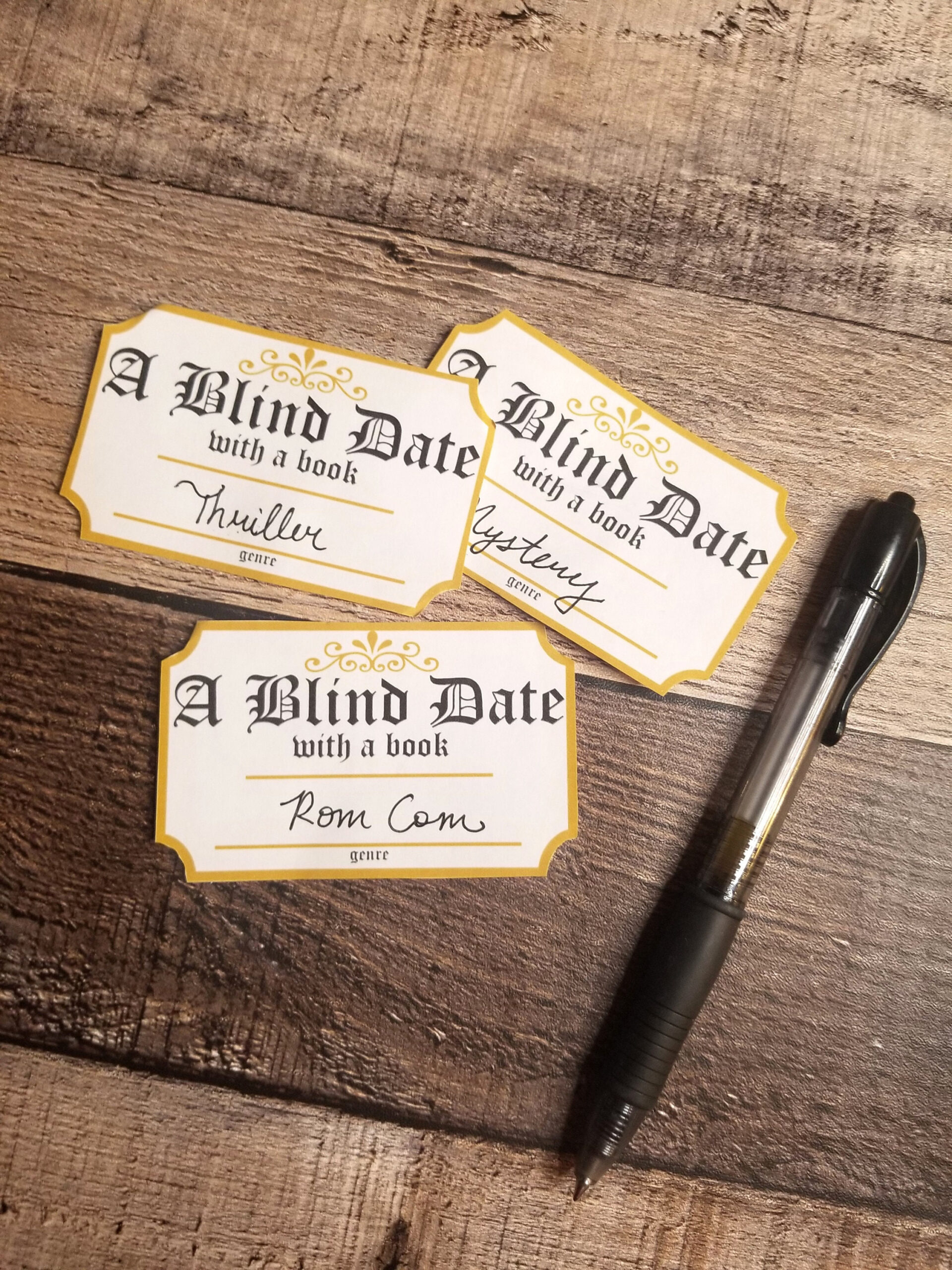 Blind Date Mit Einem Buch Printable Set, Buchetiketten inside Printable Blind Date With A Book