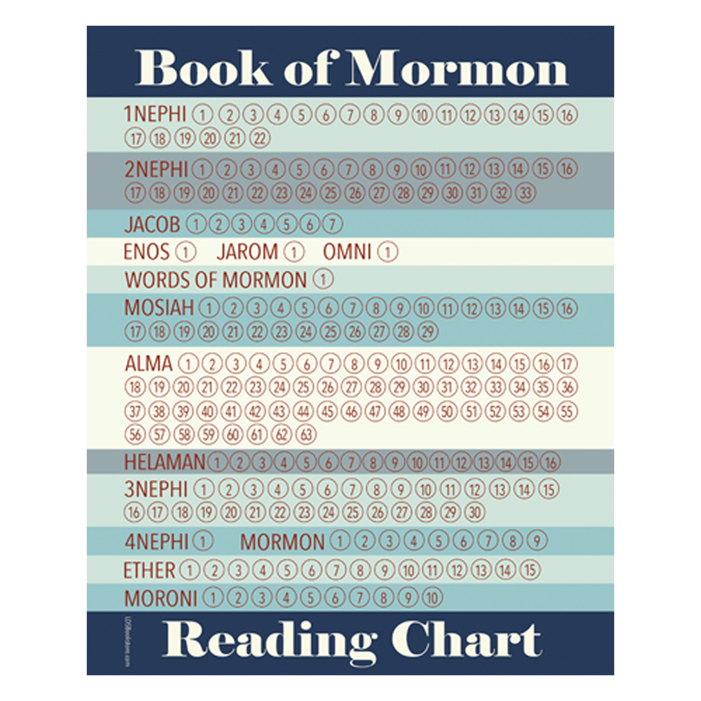 Blue Book Of Mormon Reading Chart - Digital Download In Lds intended for Book Of Mormon Reading Chart Printable