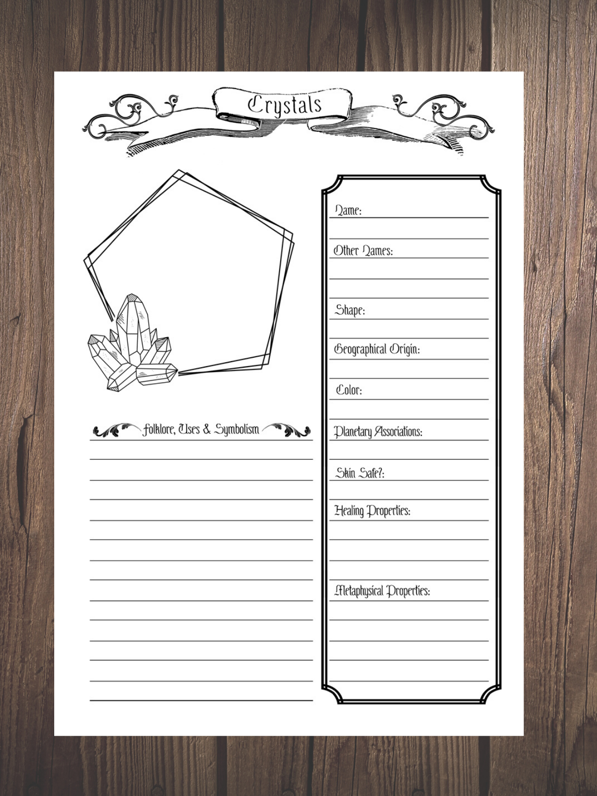Book Of Shadows Blank Worksheets for Printable Book of Shadows