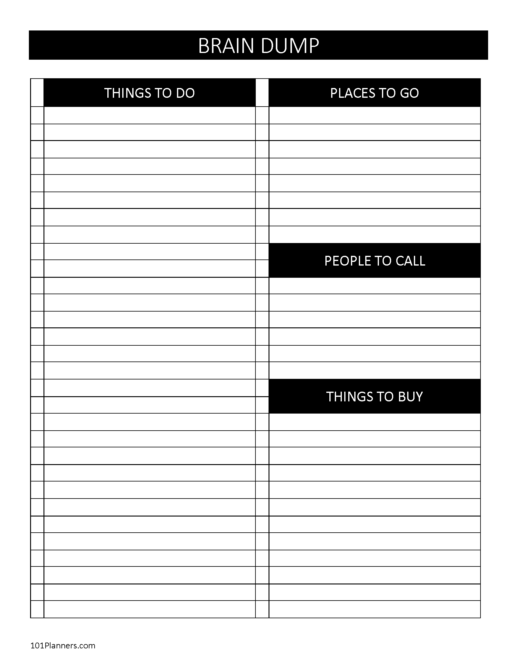 Brain Dump Worksheet | Free Editable Printable Worksheet throughout Free Brain Dump Printable