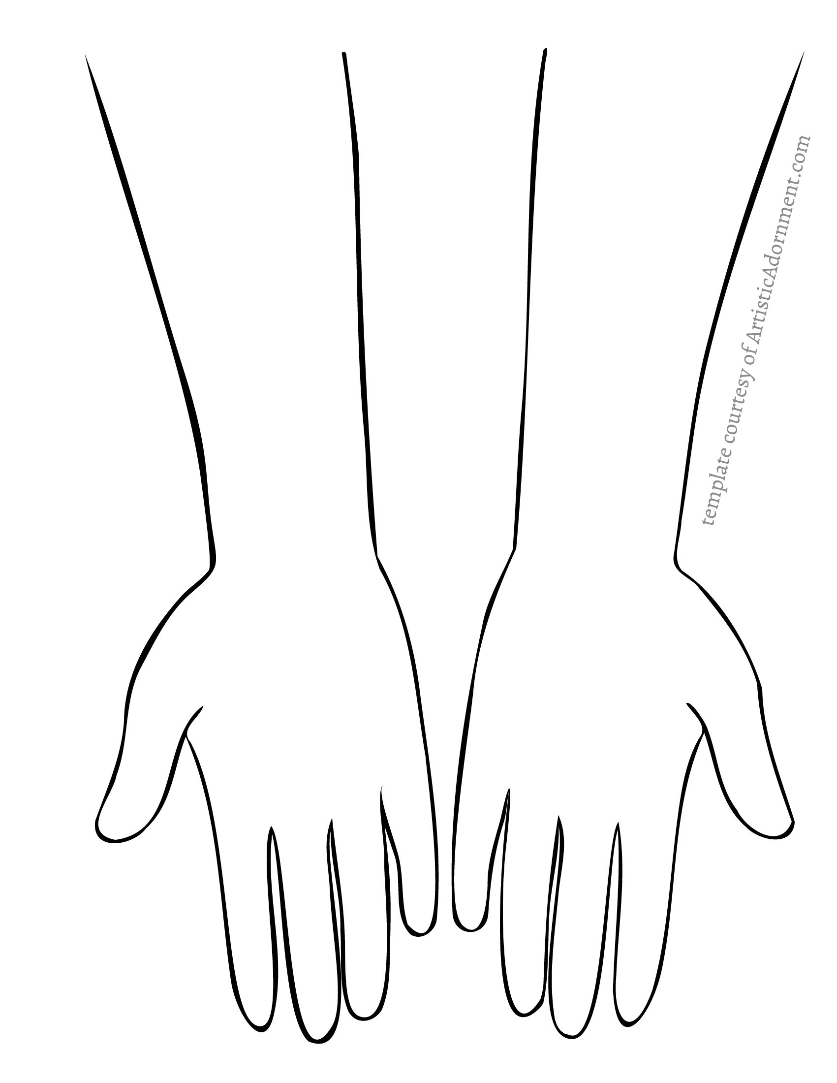 Bridal Henna Hand Templates - Palms - Artistic Adornment throughout Printable Hand Template For Henna