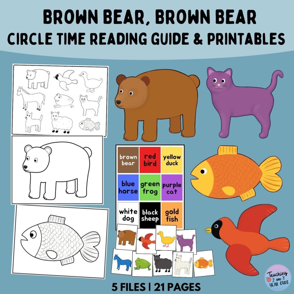 Brown Bear, Brown Bear, What Do You See Printable Book with Free Brown Bear Brown Bear Printables