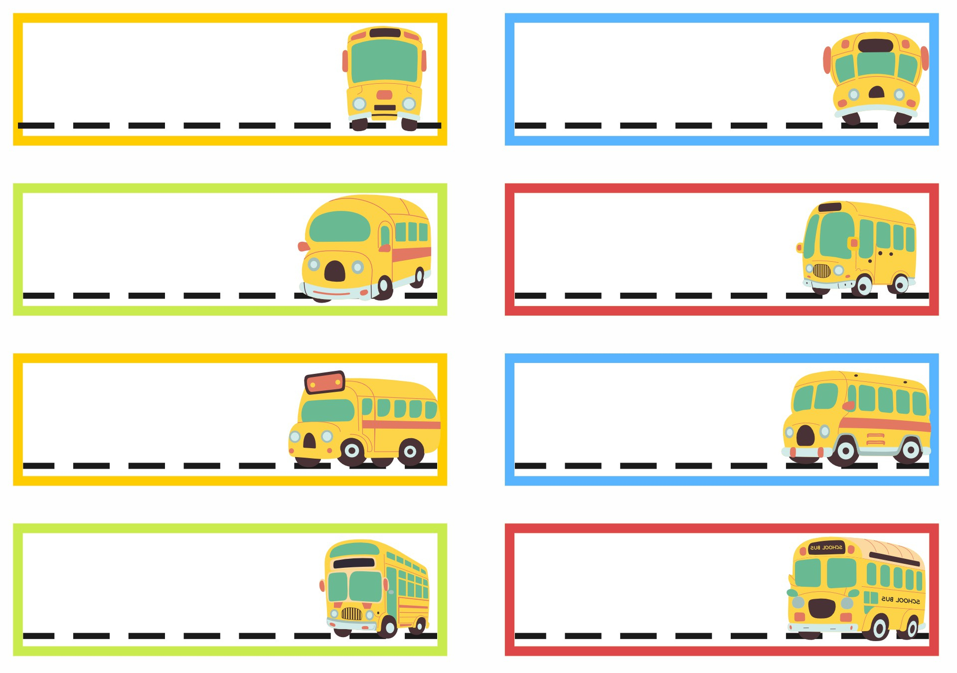 Bus Tags Printable - Printable Party Favors for Free Printable Bus Tags For Backpacks