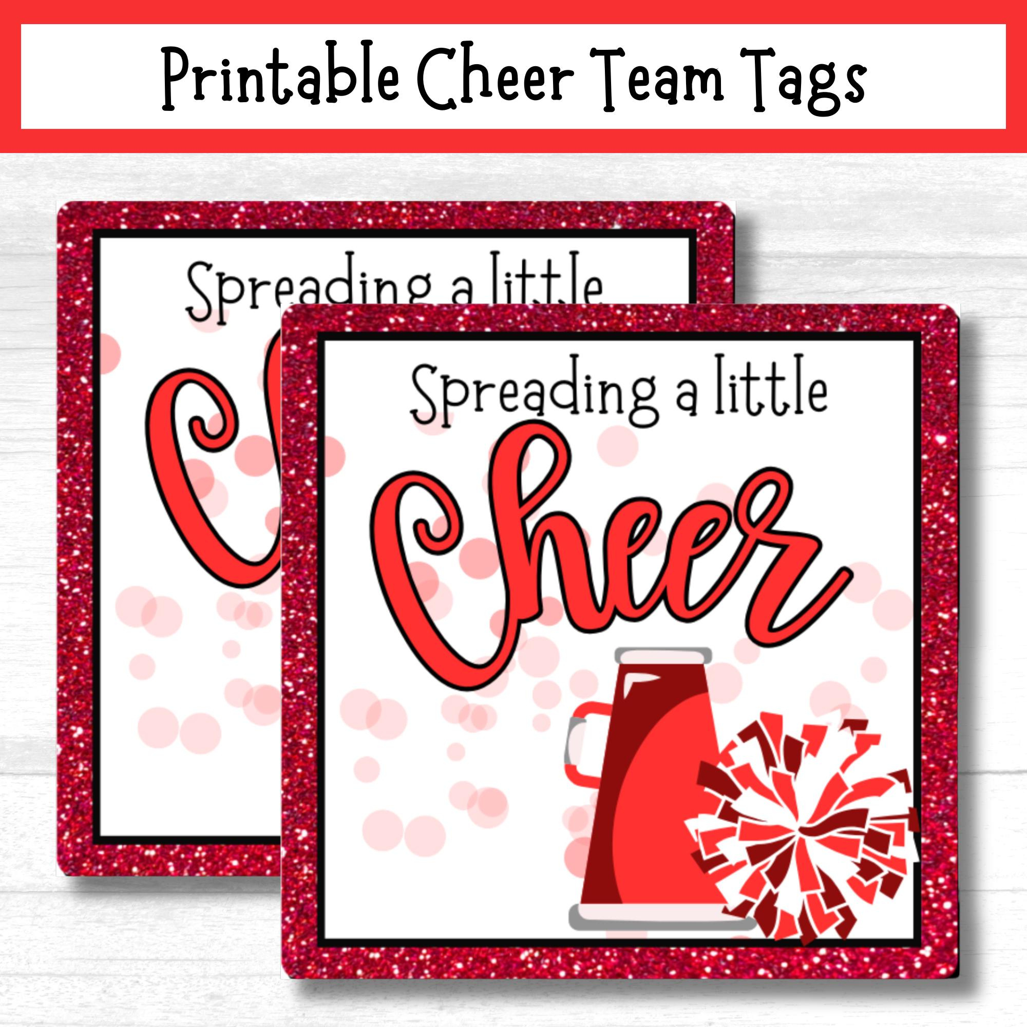 Buy Cheer Team Printable Gift Tags: Cheerleading Squad Favors (Pdf with regard to Free Printable Cheer Tags