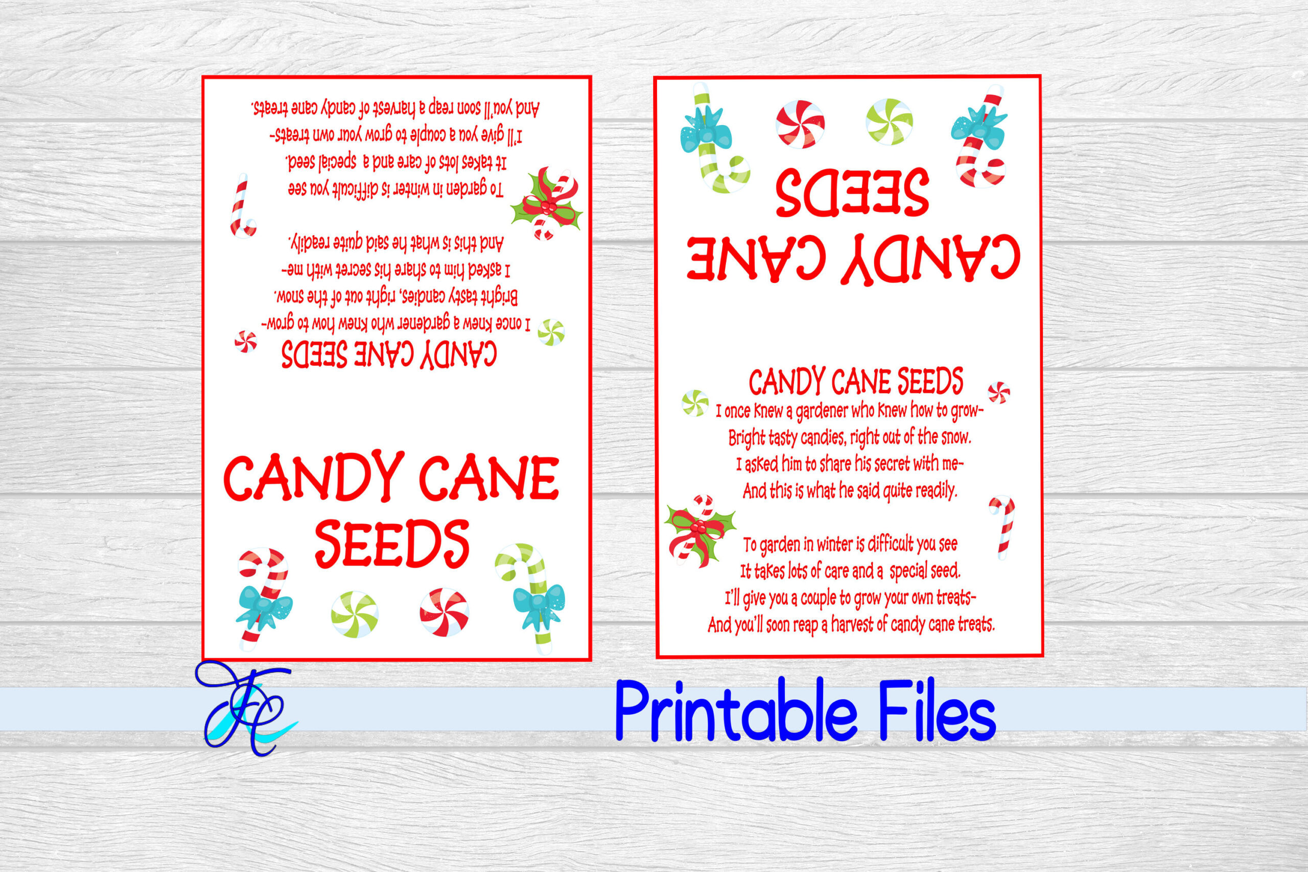 Candy Cane Seeds Bag Topperfamily Creations | Thehungryjpeg for Candy Cane Seeds Free Printable