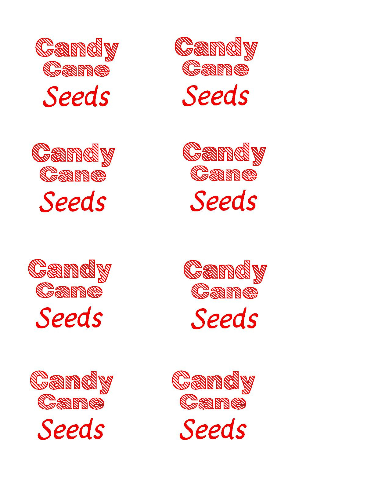 Candy Cane Seeds with regard to Candy Cane Seeds Free Printable
