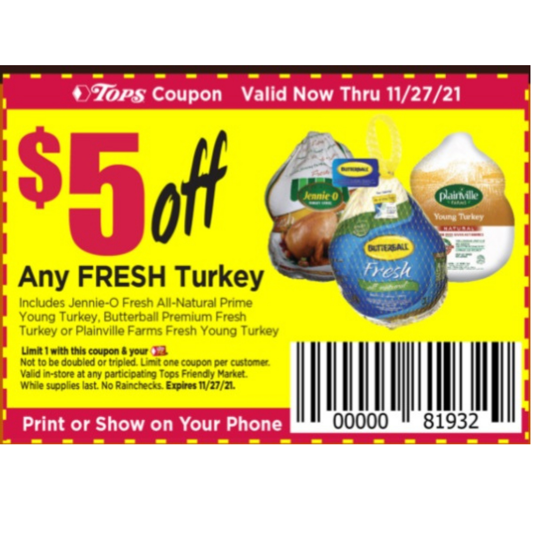 Category: Tops Markets within Butterball Turkey Coupons Printable