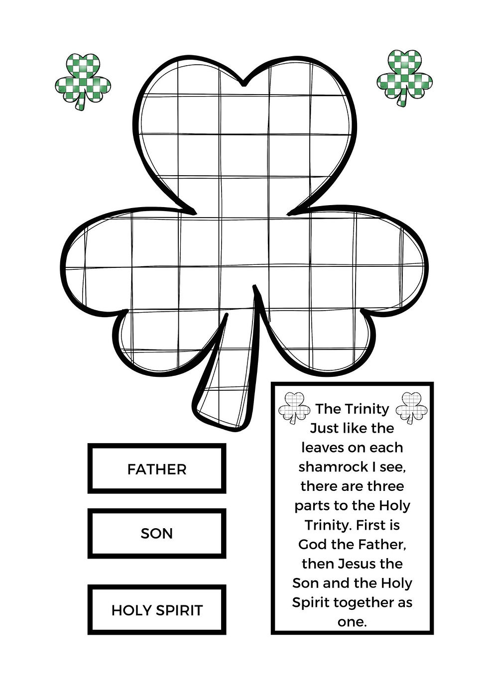 Celebrate A Christ- Centered St. Patrick'S Day With Free Shamrock in Holy Trinity Shamrock Free Printable