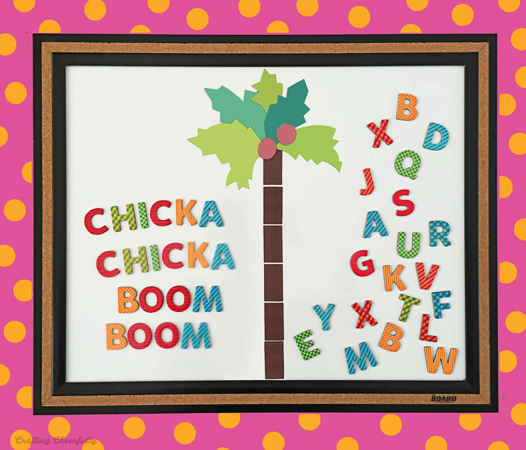 Chicka Chicka Boom Boom Abc Learning Board - Crafting Cheerfully in Chicka Chicka Boom Boom Bulletin Board Printables