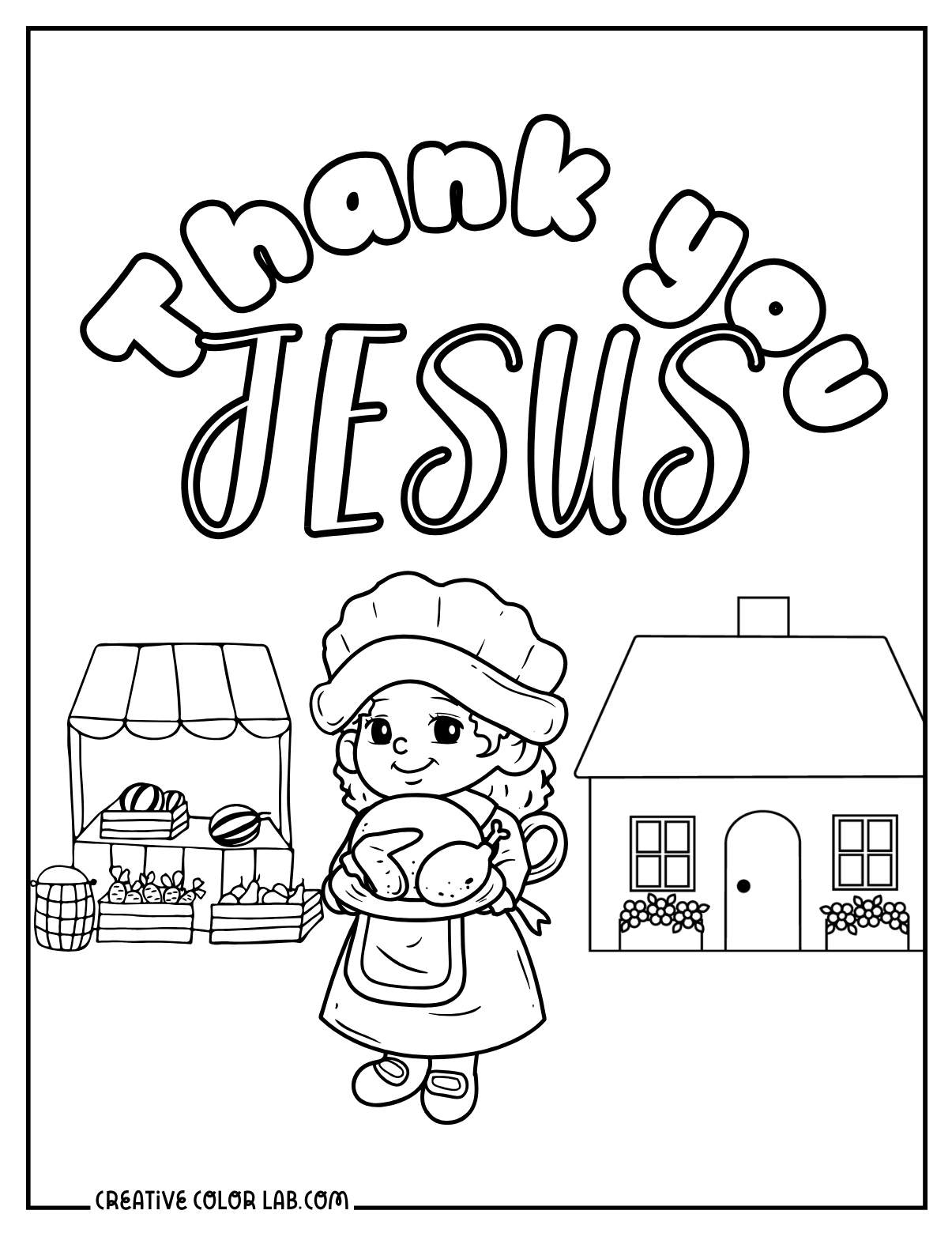 Christian Thanksgiving Coloring Pages For Sunday School pertaining to Printable I am Thankful For Jesus Coloring Pages