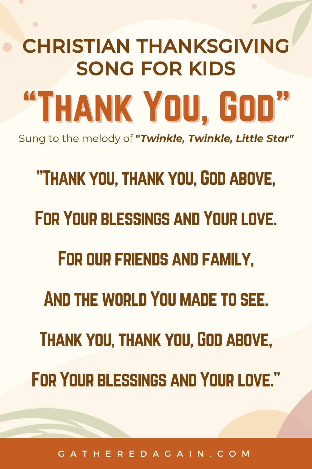 Christian Thanksgiving Lessons For Preschoolers in Preschool Thanksgiving Poems Christian