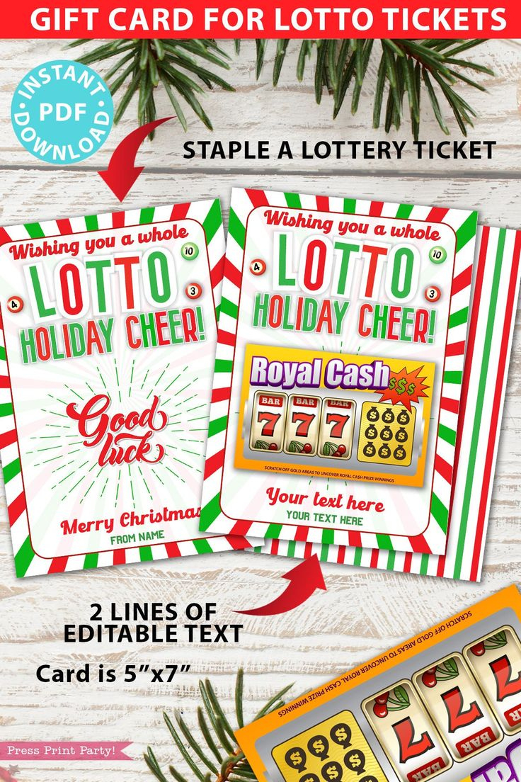 Christmas Lottery Ticket Holder, Wishing You A Whole Lotto Holiday throughout Wishing You A Lotto Holiday Cheer Free Printable