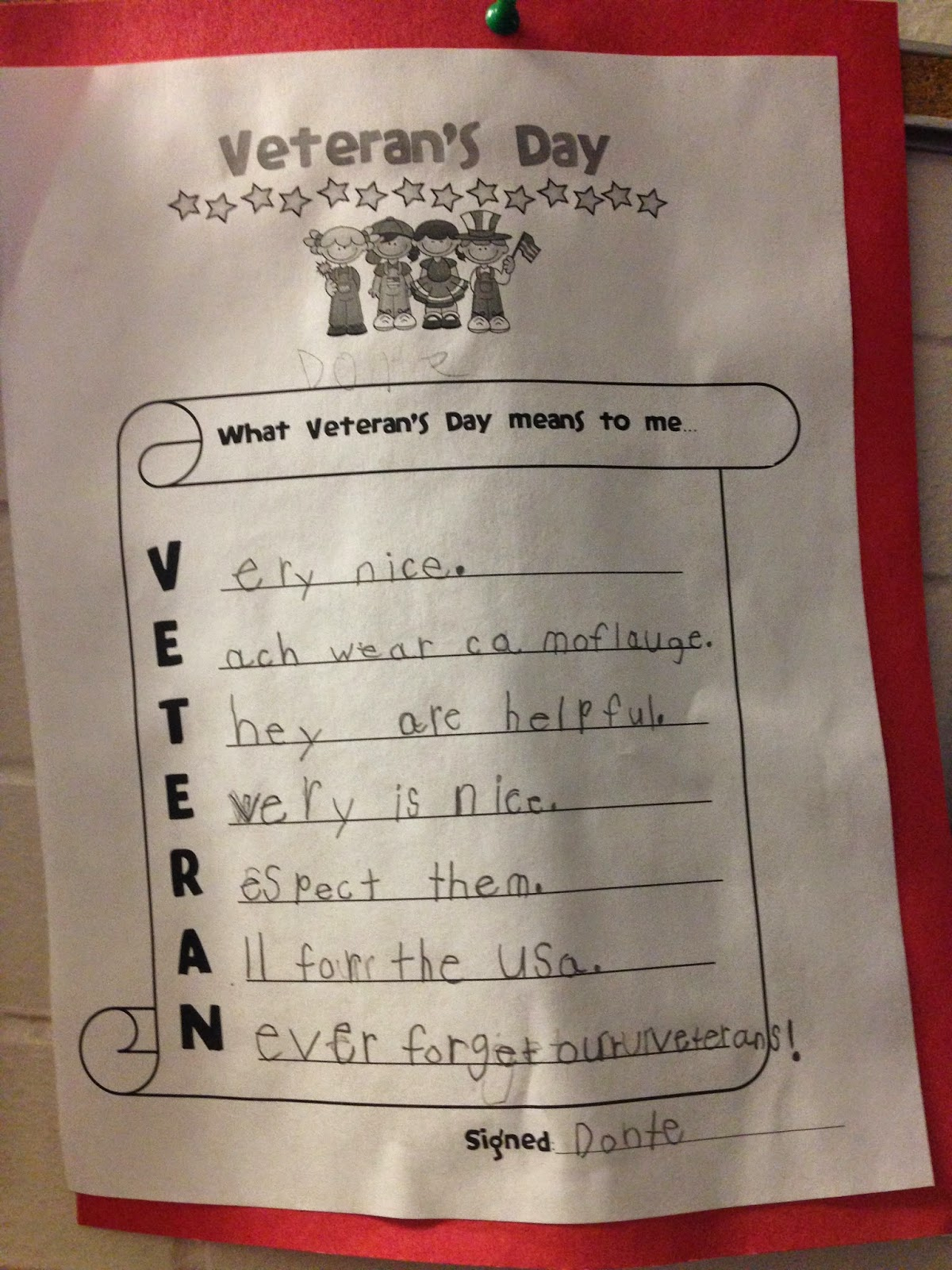 Classy In The Classroom: Veterans Day! throughout Veterans Day Acrostic Poem Ideas