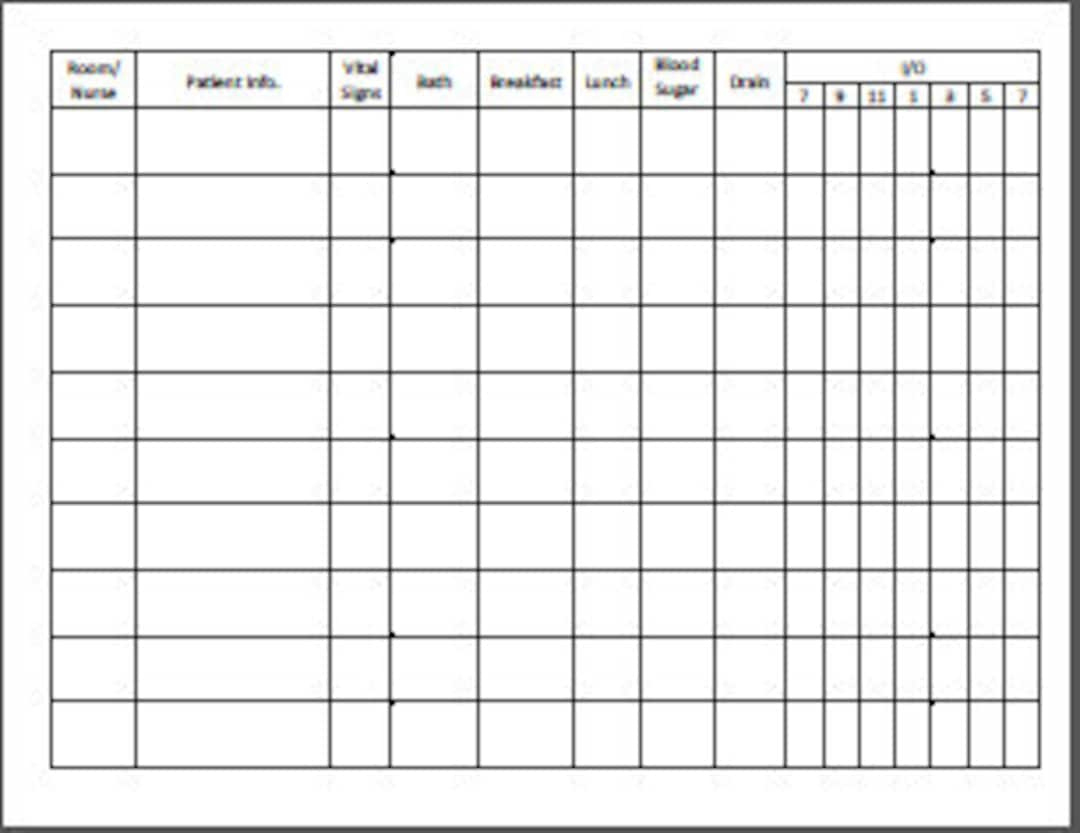 Cna Daily Report Sheet Instant Download - Etsy Finland in Free Printable Cna Daily Assignment Sheets