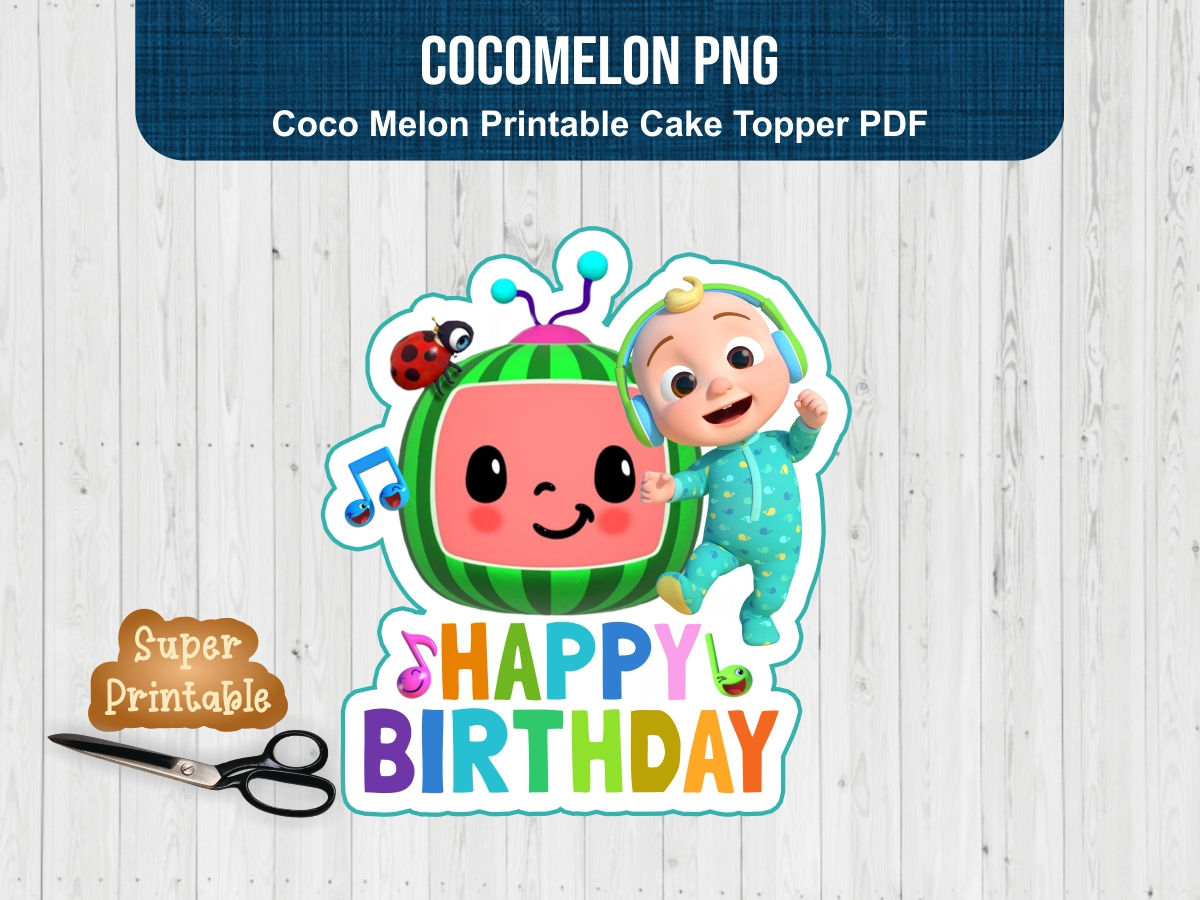 Cocomelon Cake Topper Printable Free with Cocomelon Cake Topper Printable Free Download