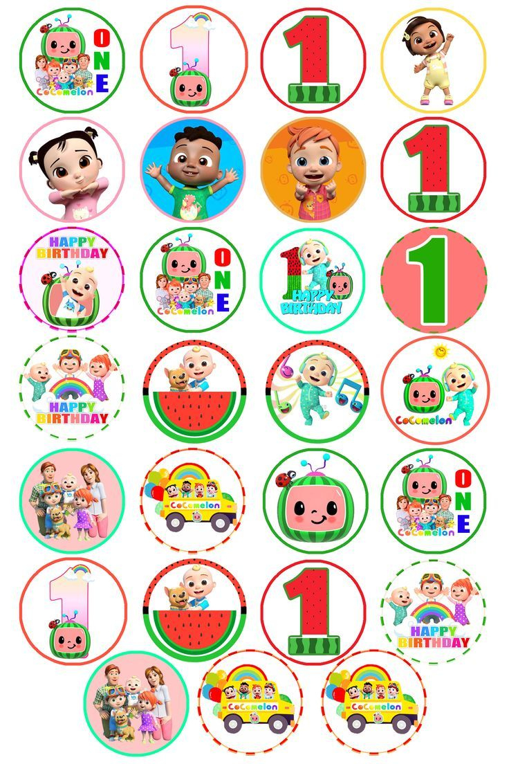 Cocomelon Cake&Cupcake Toppers_Gabo (Ll) pertaining to Cocomelon Cake Topper Printable Free Download