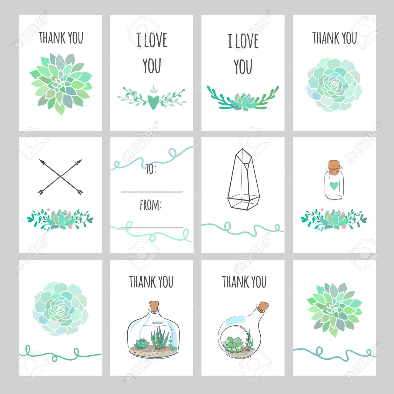 Collection Of Vector Printable Gift Tags And Labels With in Free Printable Succulent Gift Tags