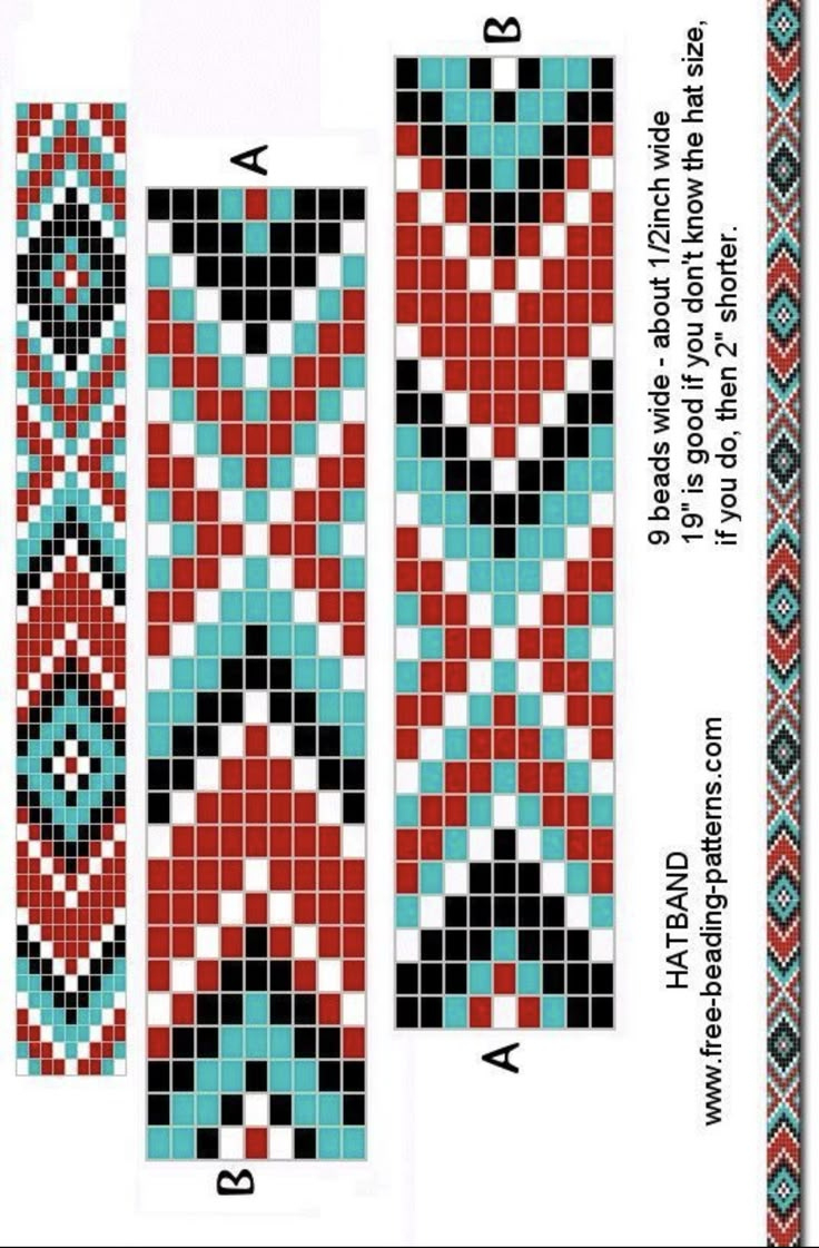 Colorful Bead Loom Patterns For Native American Beadwork for Free Printable Loom Beading Patterns
