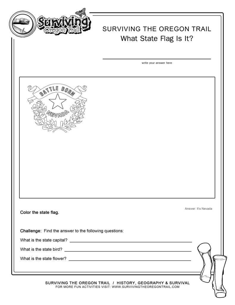 Coloring Page State Flag Nevada Printable Worksheet - Surviving throughout Printable Nevada State Flag