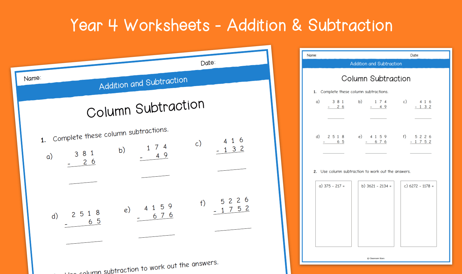 Column Subtraction With Birds Worksheet - Free Printable, Digital pertaining to Column Subtraction With Birds Worksheet