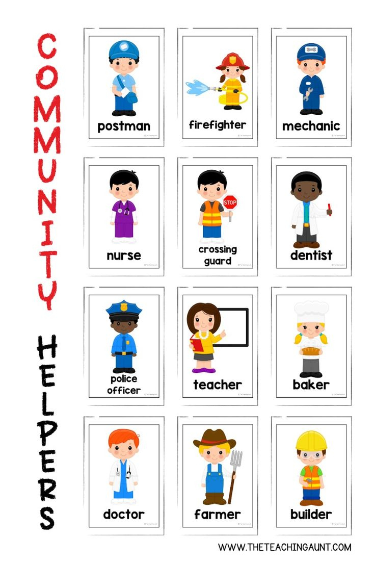 Community Helpers Flashcards Free Printable in Free Printable Community Helpers Flashcards