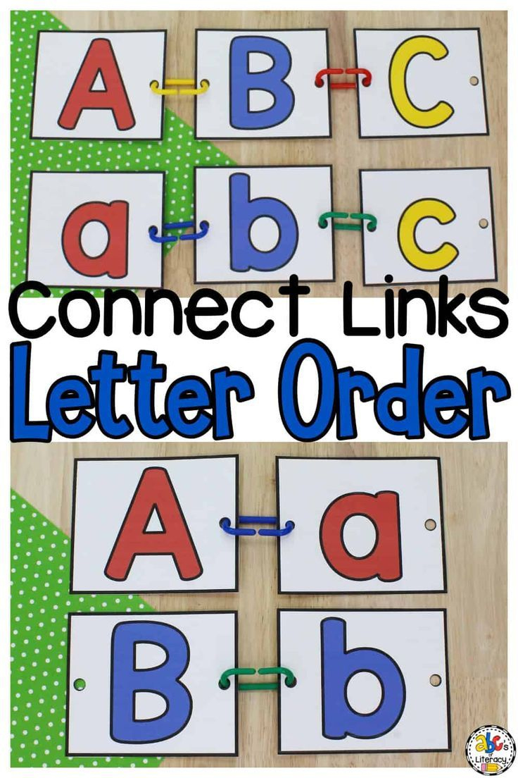 Connect Links Letter Order Activity For Preschool &amp;amp; Kindergarten with regard to Free Letter Links Printables