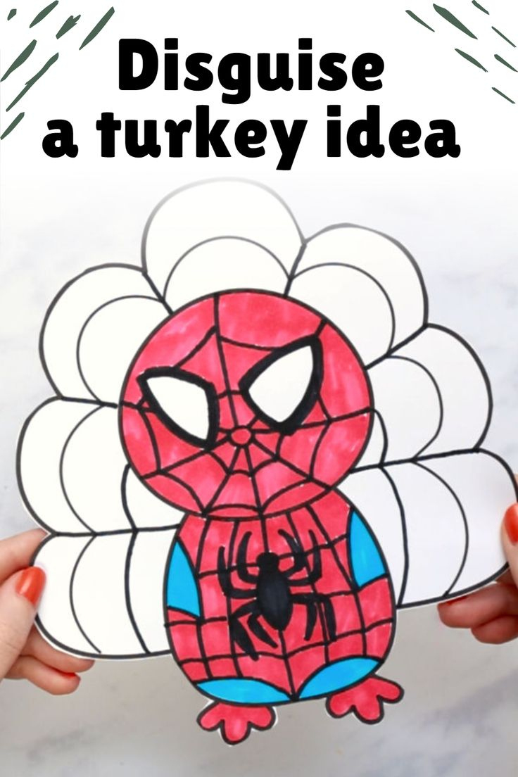 Cool Turkey In Disguise Idea within Disguise Template Printable Spiderman Turkey Disguise