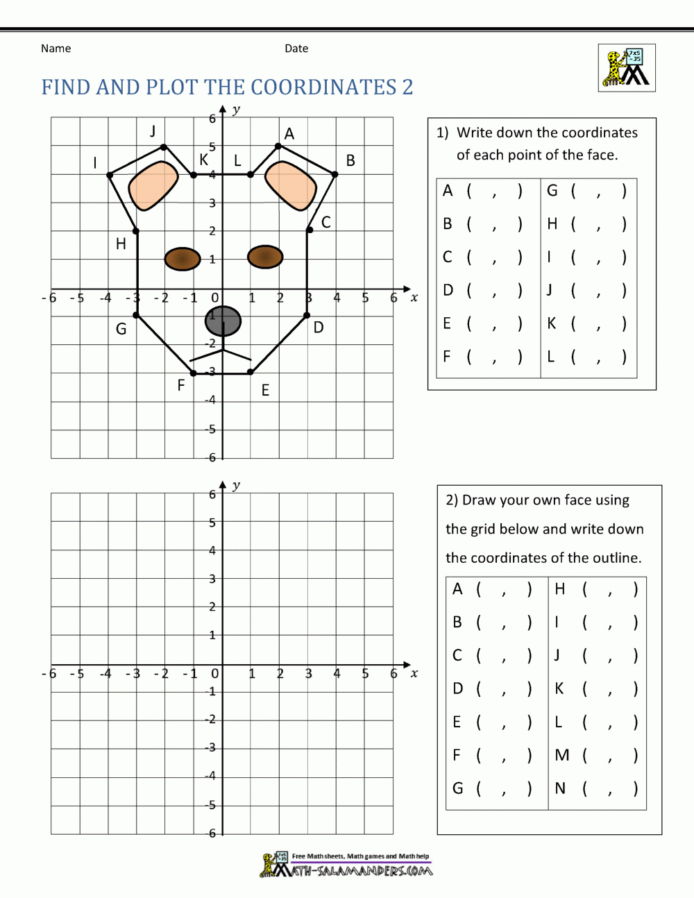 Coordinate Grid Pictures Worksheets | Worsheets Library inside Coordinate Graphing Pictures Free Printable