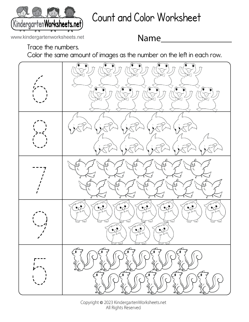 Count And Color Worksheet - Free Printable, Digital, &amp;amp; Pdf regarding Kindergarten Counting Worksheets
