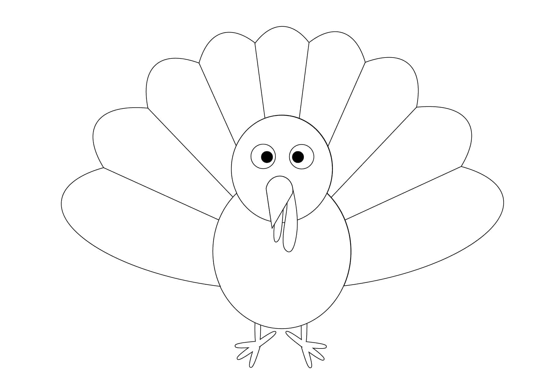 Crazy Turkey Art With Printable Turkey Template - Emma Owl within Printable Images of Turkeys