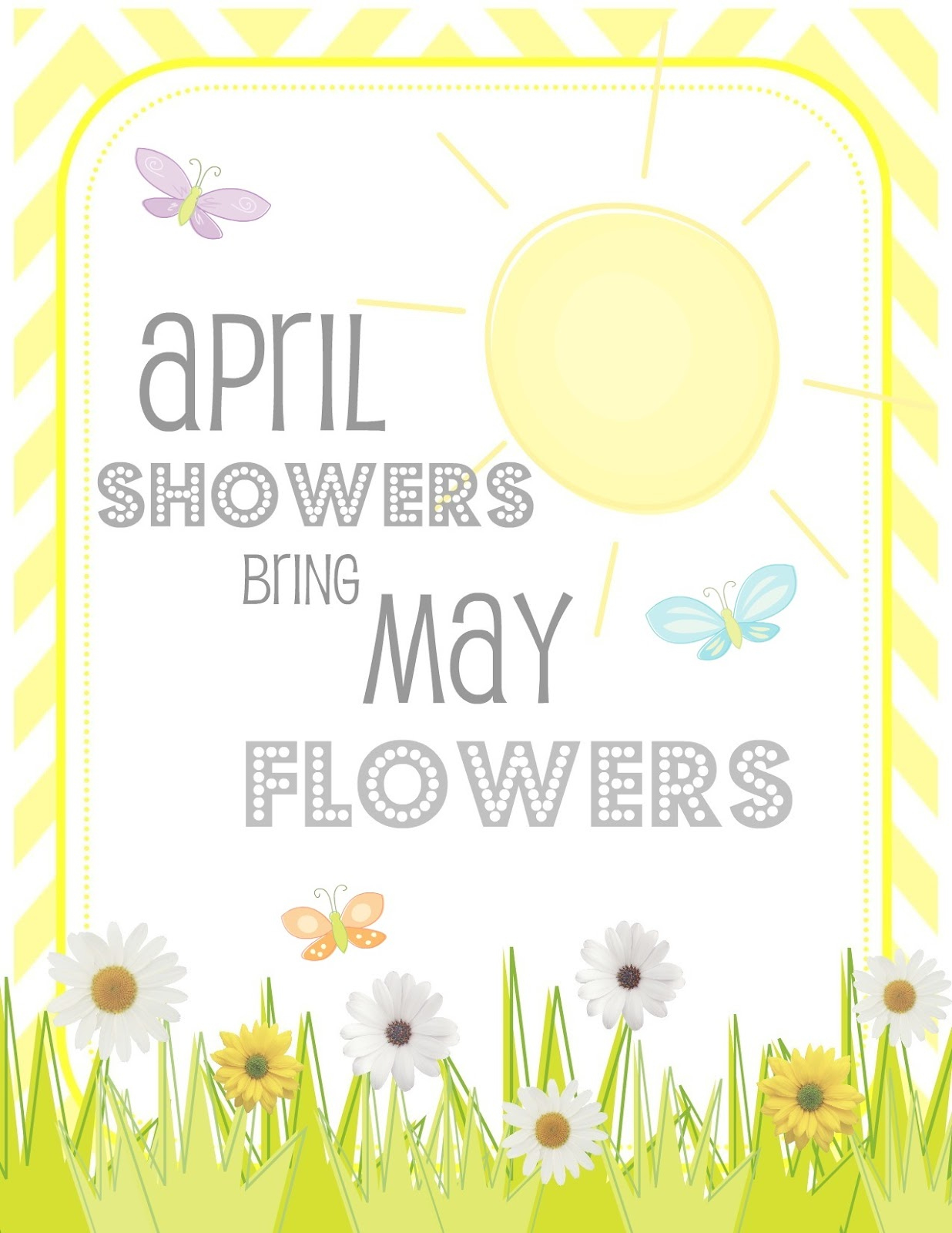 Creative Juice: {Free Printables} April Showers Bring May Flowers within April Showers Bring May Flowers Printables