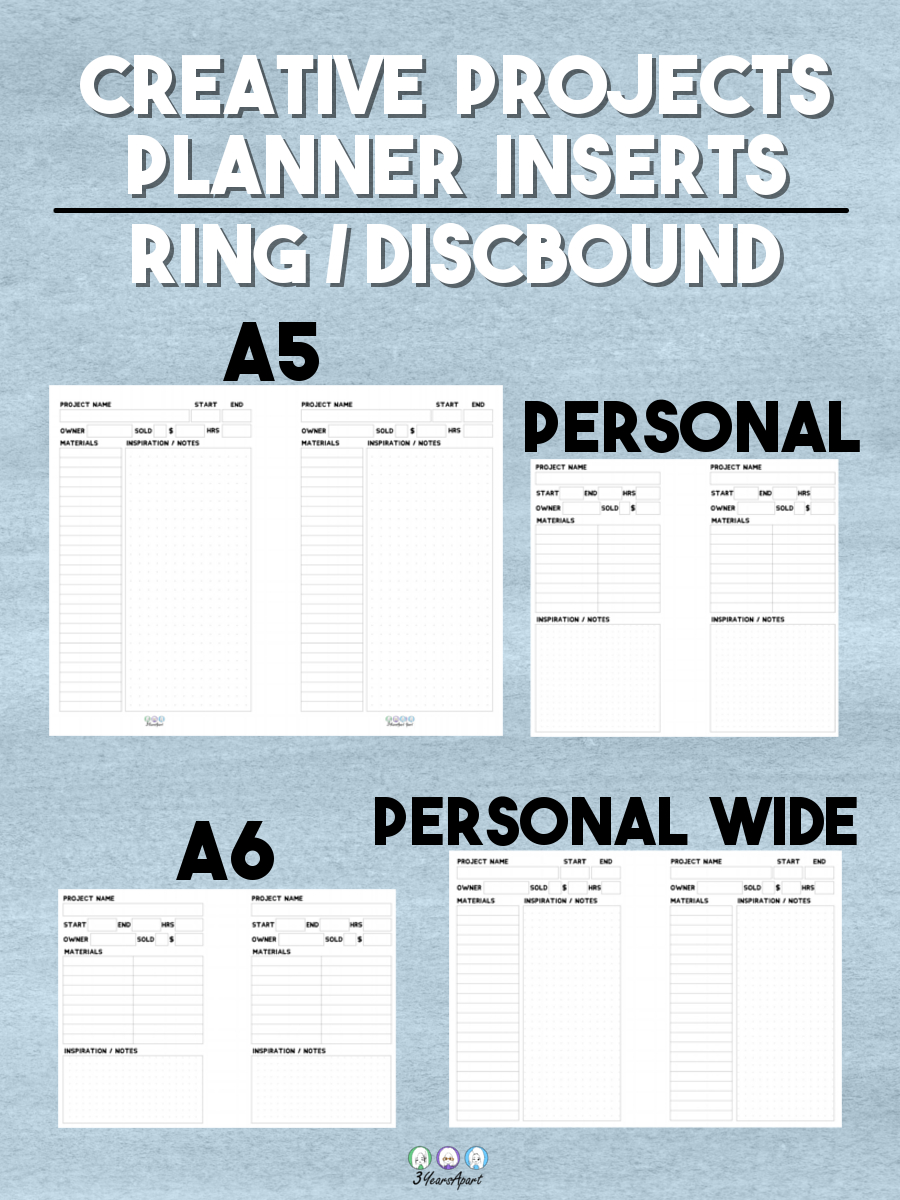 Creative Project Planner Inserts | Free Printable For Traveler'S with A6 Planner Printables Free