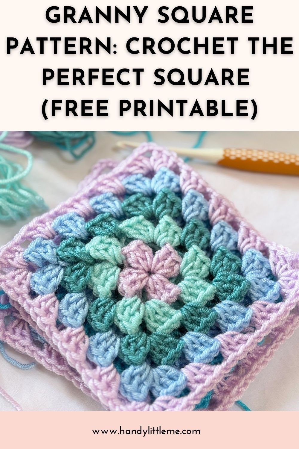 Crochet Granny Square - Handy Little Me throughout Free Printable Crochet Granny Square Patterns