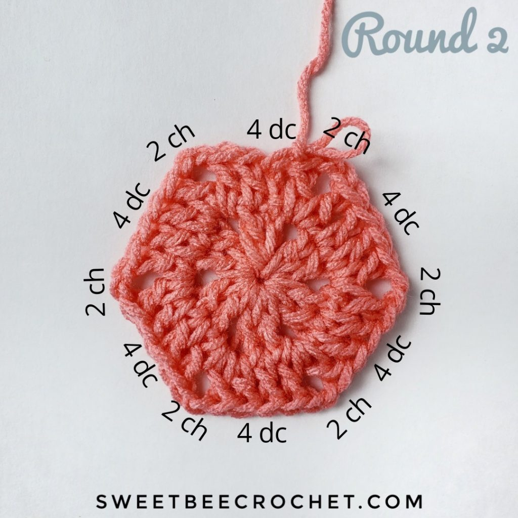 Crochet Hexagon Tutorial - Sweet Bee Crochet throughout Free Printable Hexagon Crochet Pattern
