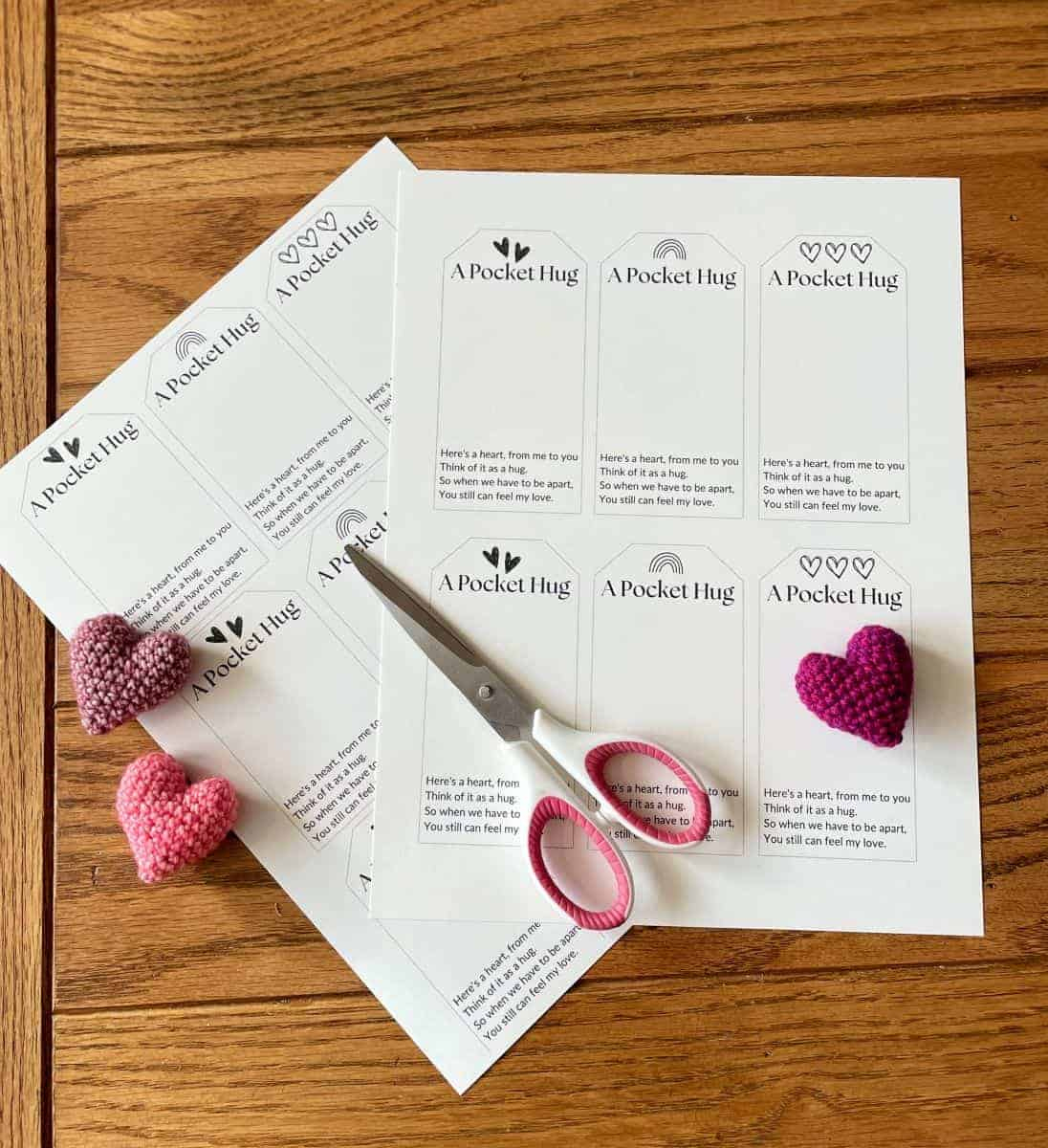 Crochet Pocket Hug Printable - Crochet To Play throughout Pocket Hug Poem Printable Free