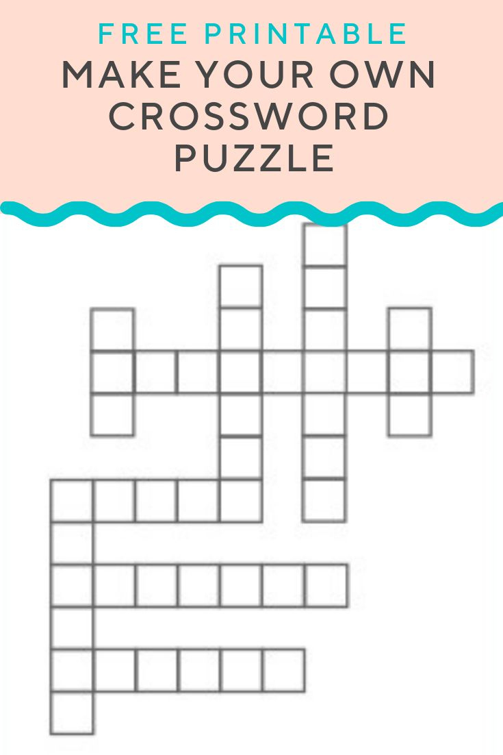 Crossword Puzzle Generator with Free Make Your Own Crossword Puzzle Printable