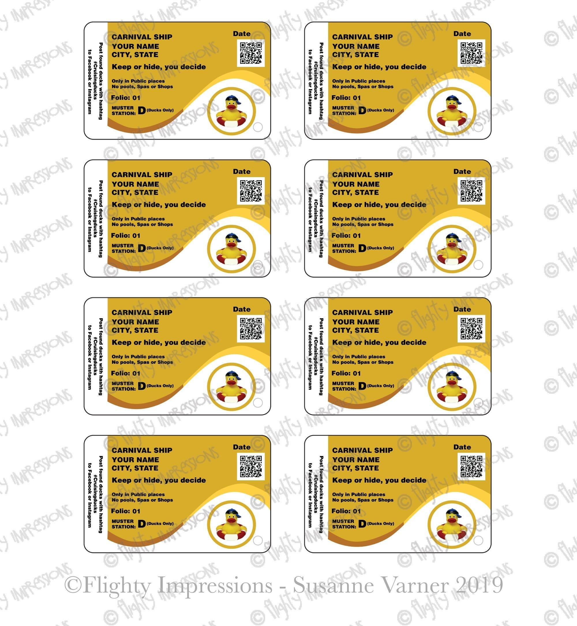 Cruise Duck Tags Printable - Printable Party Favors within Carnival Cruise Duck Tags Free Printable