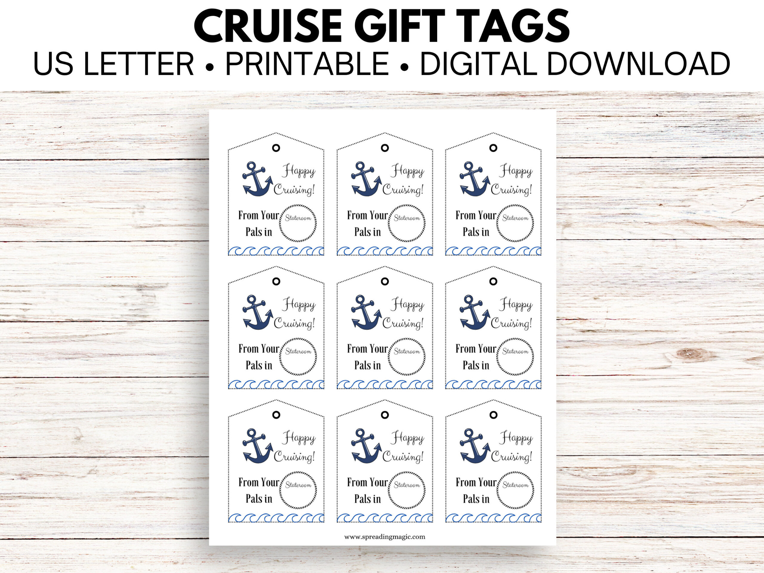 Cruise Gift Tags | Fish Extender Tags for Cruise Gift Exchange Tags Free Printable