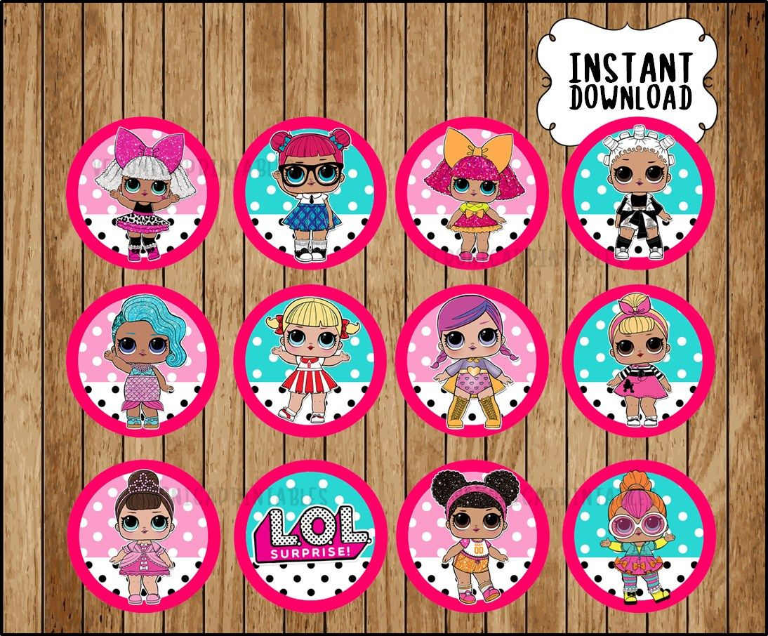 Cupcake Toppers Print Lol Surprise Topper Printable Lol Cake with regard to Lol Cake Topper Printable