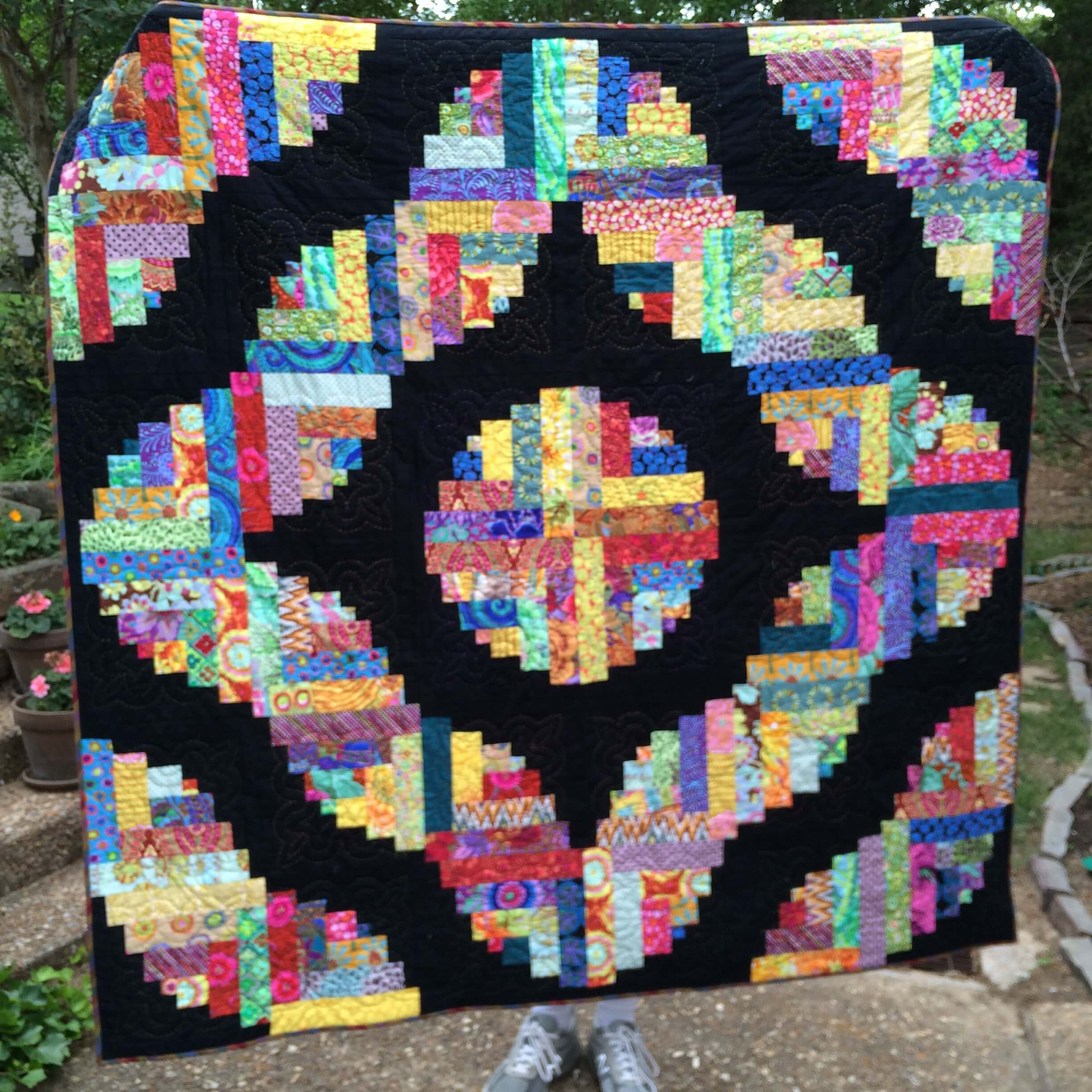 Curvy Log Cabin Quilt Block for Printable Curved Log Cabin Quilt Pattern Free